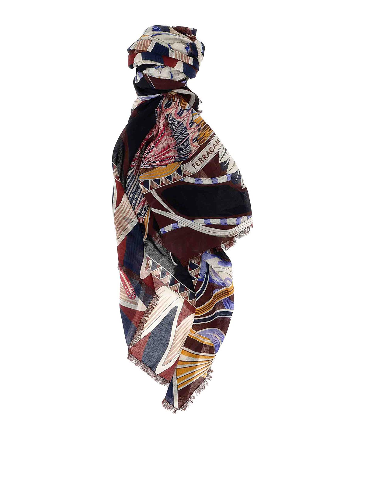 Ferragamo Giada Shawl In Multi