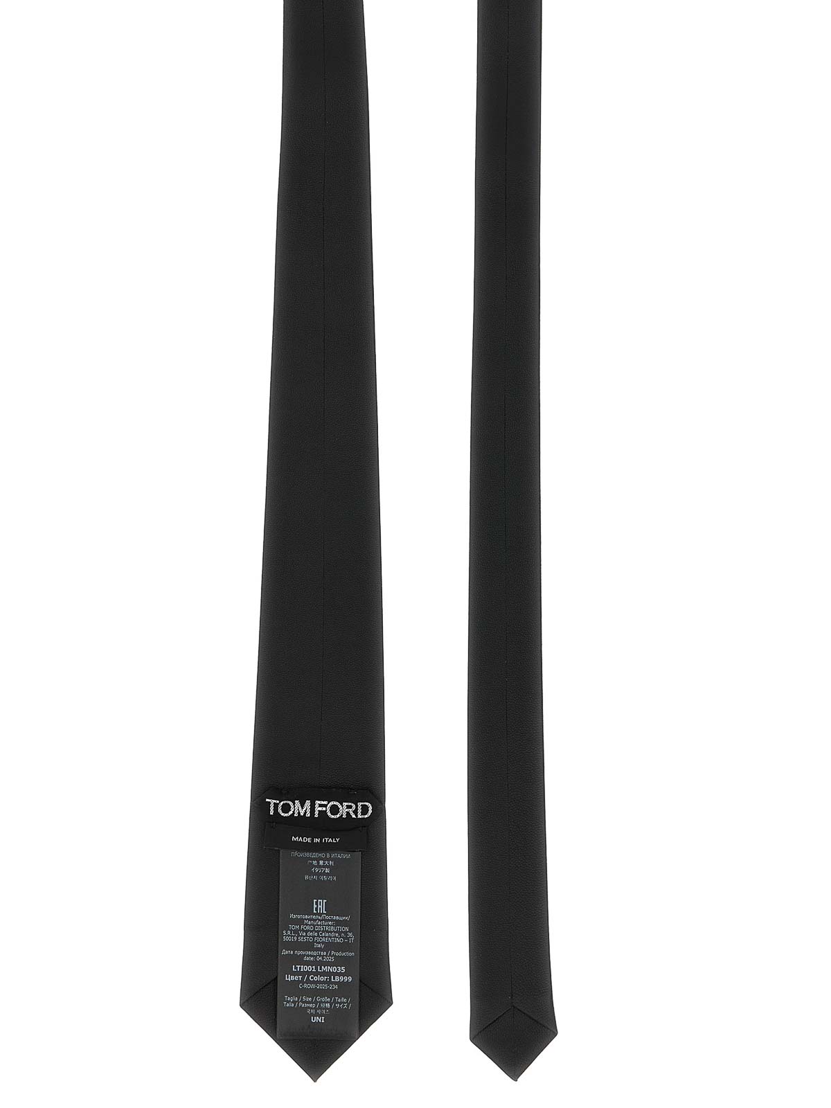 Tom Ford Plong Nappa Tie In Black
