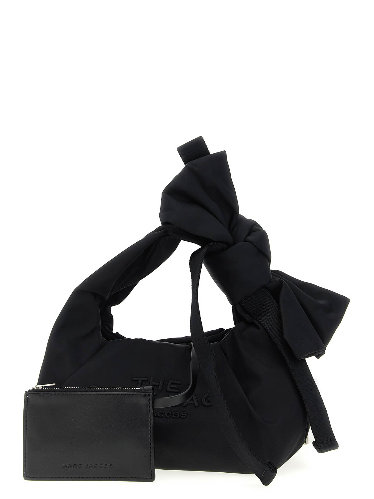 Marc Jacobs The Bow Nylon Mini Sack Handbag In Black