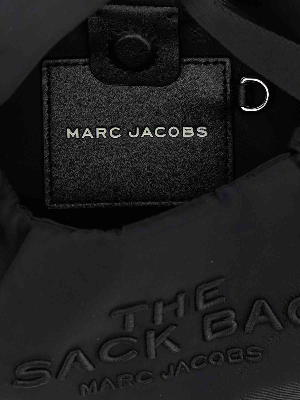 Marc Jacobs The Bow Nylon Mini Sack Handbag In Black