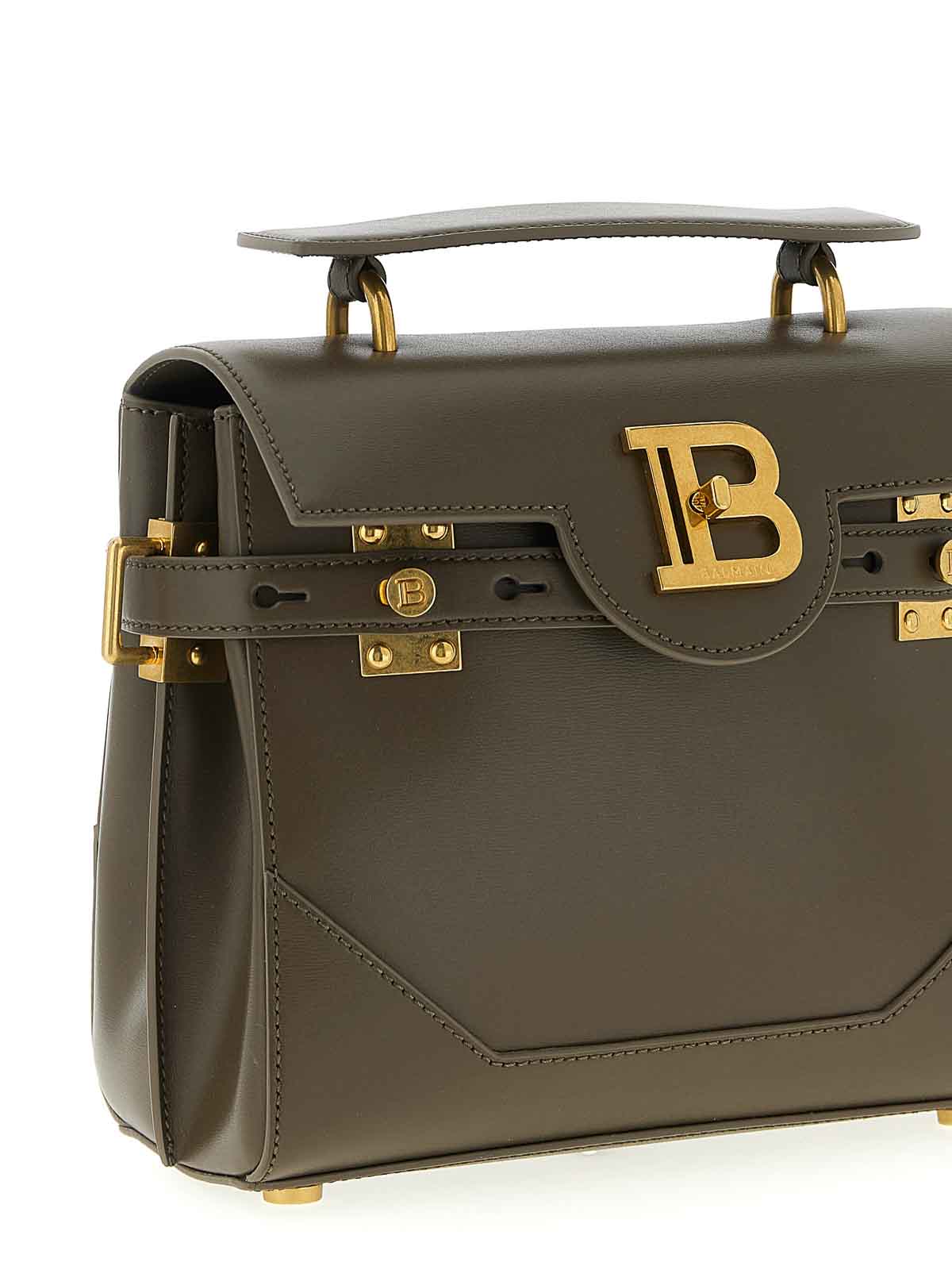 Balmain B-buzz 23 Handbag In Brown