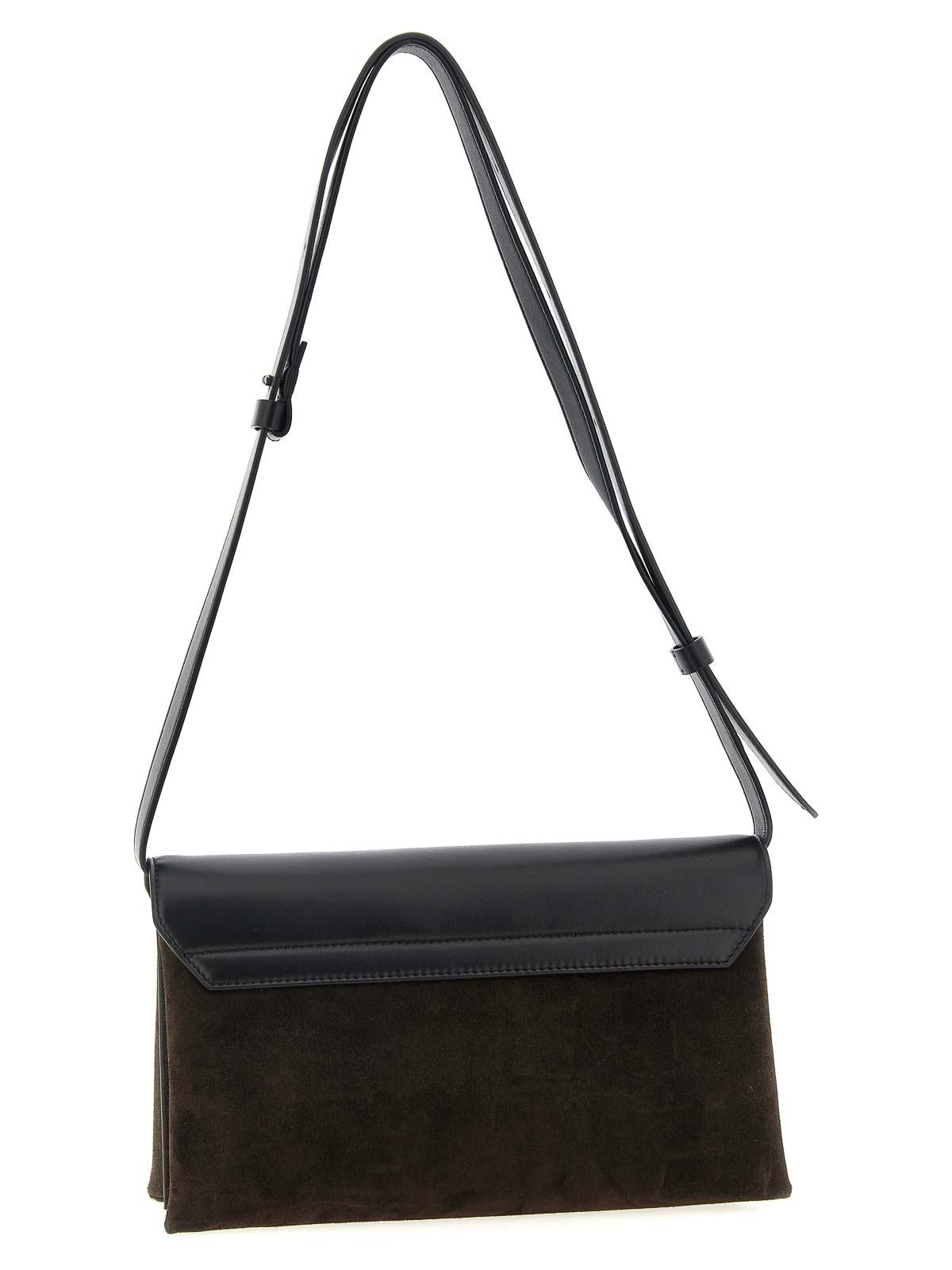 Brunello Cucinelli Suede And Leather Sartorial Cross-body Bag In Brown