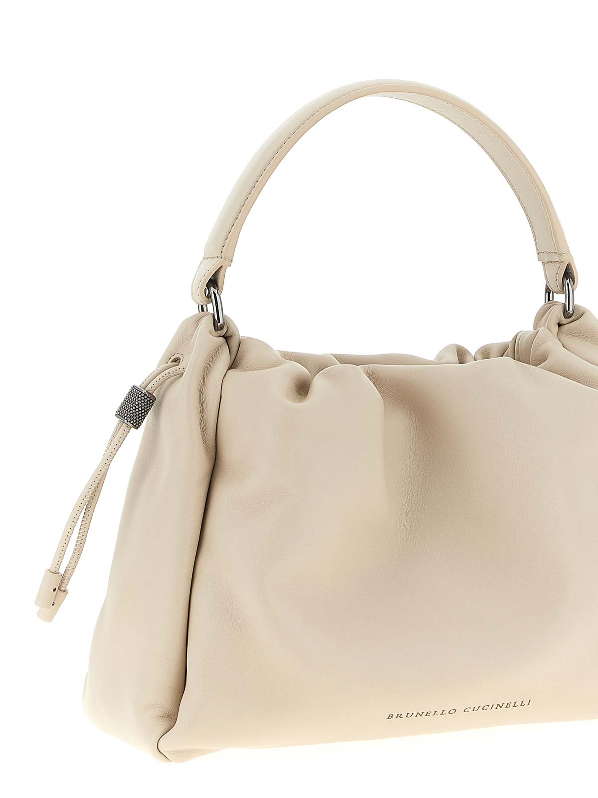 Brunello Cucinelli Bucket Mellow Small Handbag In Sand