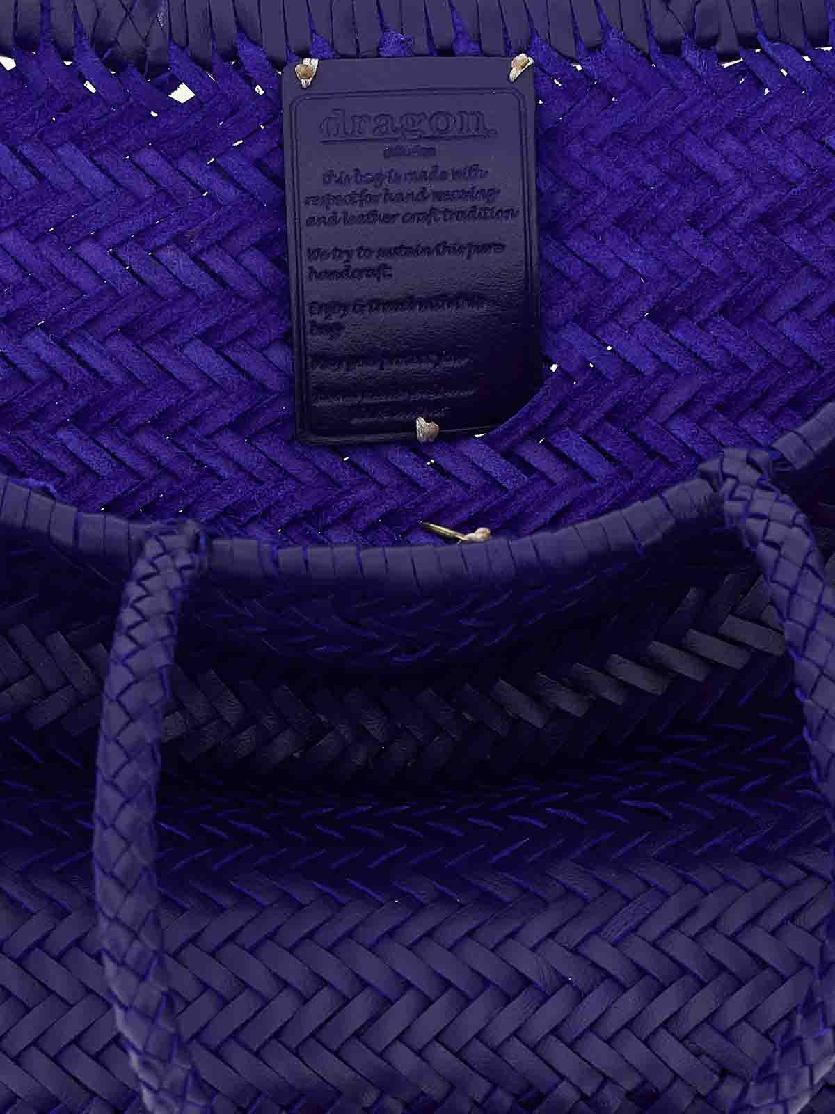 Dragon Diffusion Bamboo Triple Jump Large Shoulder Bag In Purple