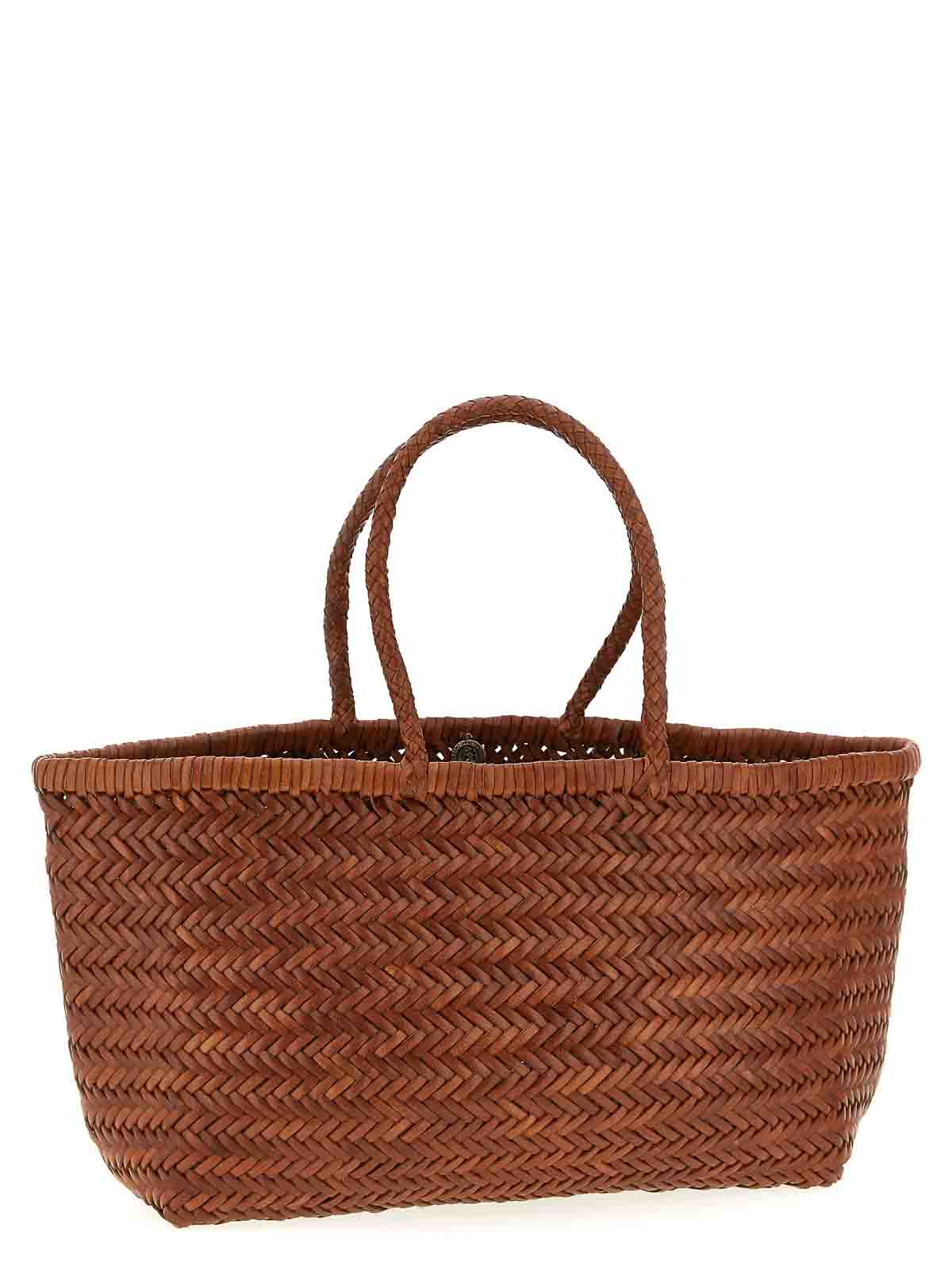 Dragon Diffusion Bamboo Triple Jump Large Shoulder Bag In Brown