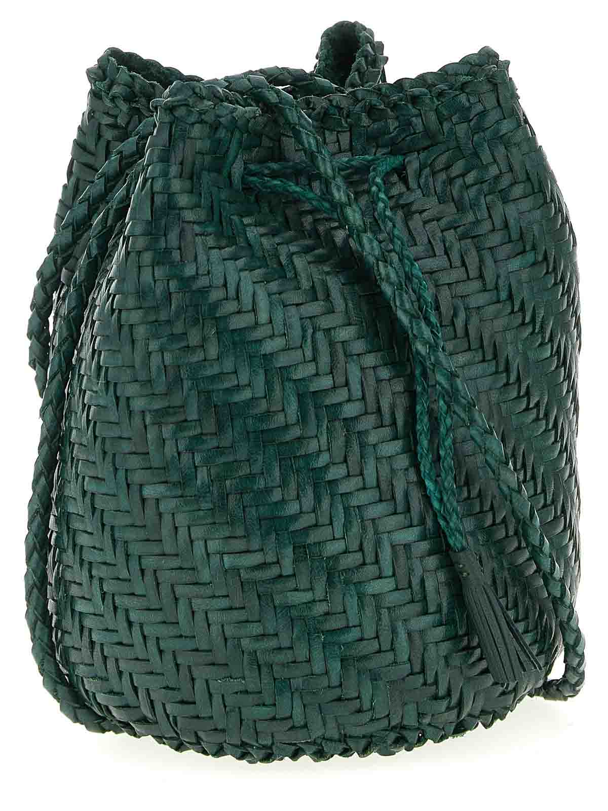 Dragon Diffusion Pompom Double Jump Crossbody Bags Green In Green