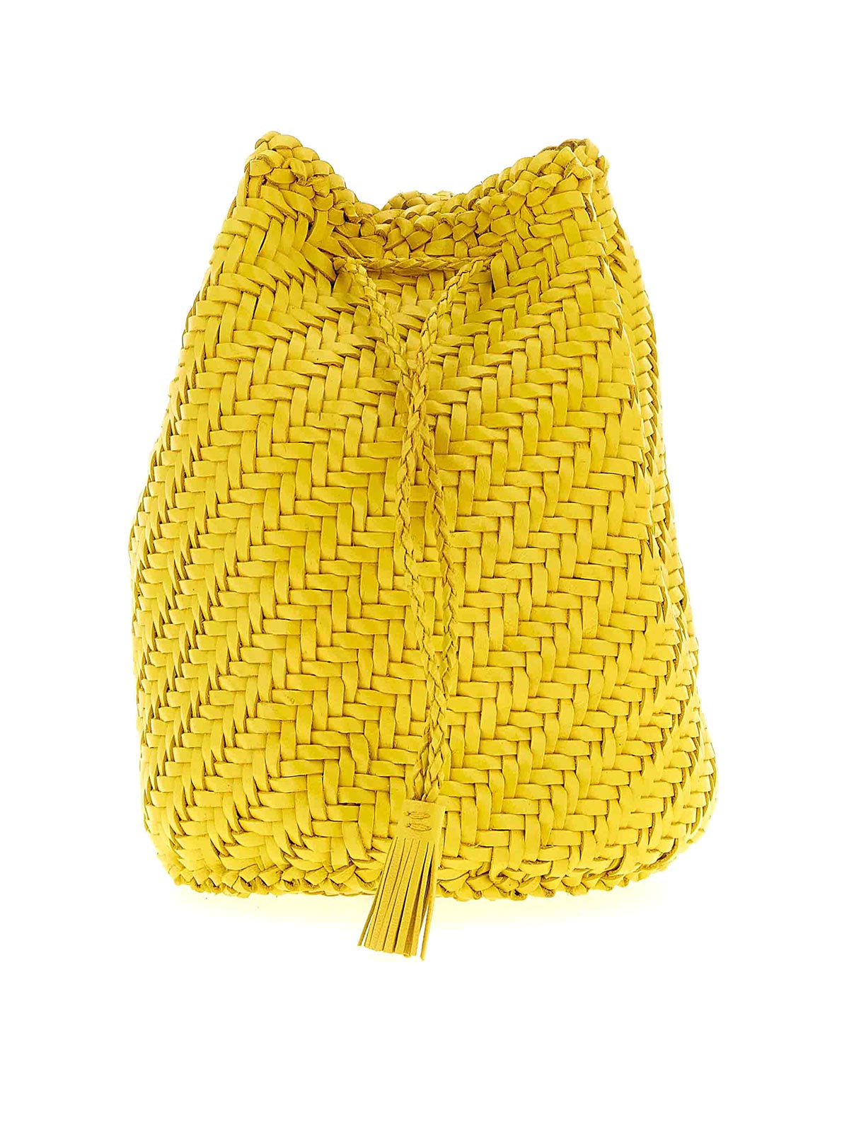 Dragon Diffusion Pompom Double Jump Crossbody Bags Yellow In Yellow
