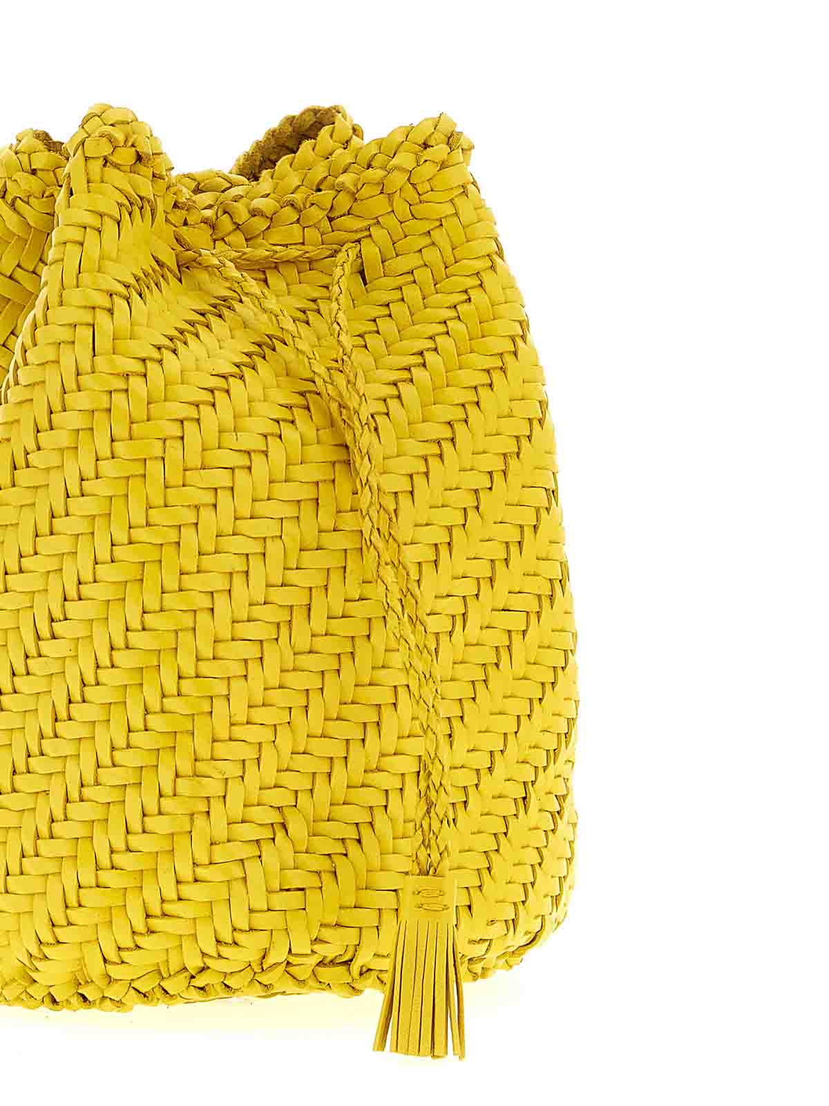 Dragon Diffusion Pompom Double Jump Crossbody Bags Yellow In Yellow