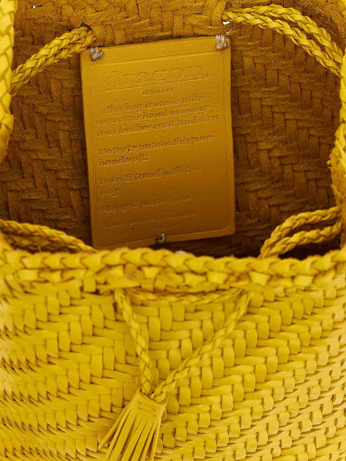 Dragon Diffusion Pompom Double Jump Crossbody Bags Yellow In Yellow
