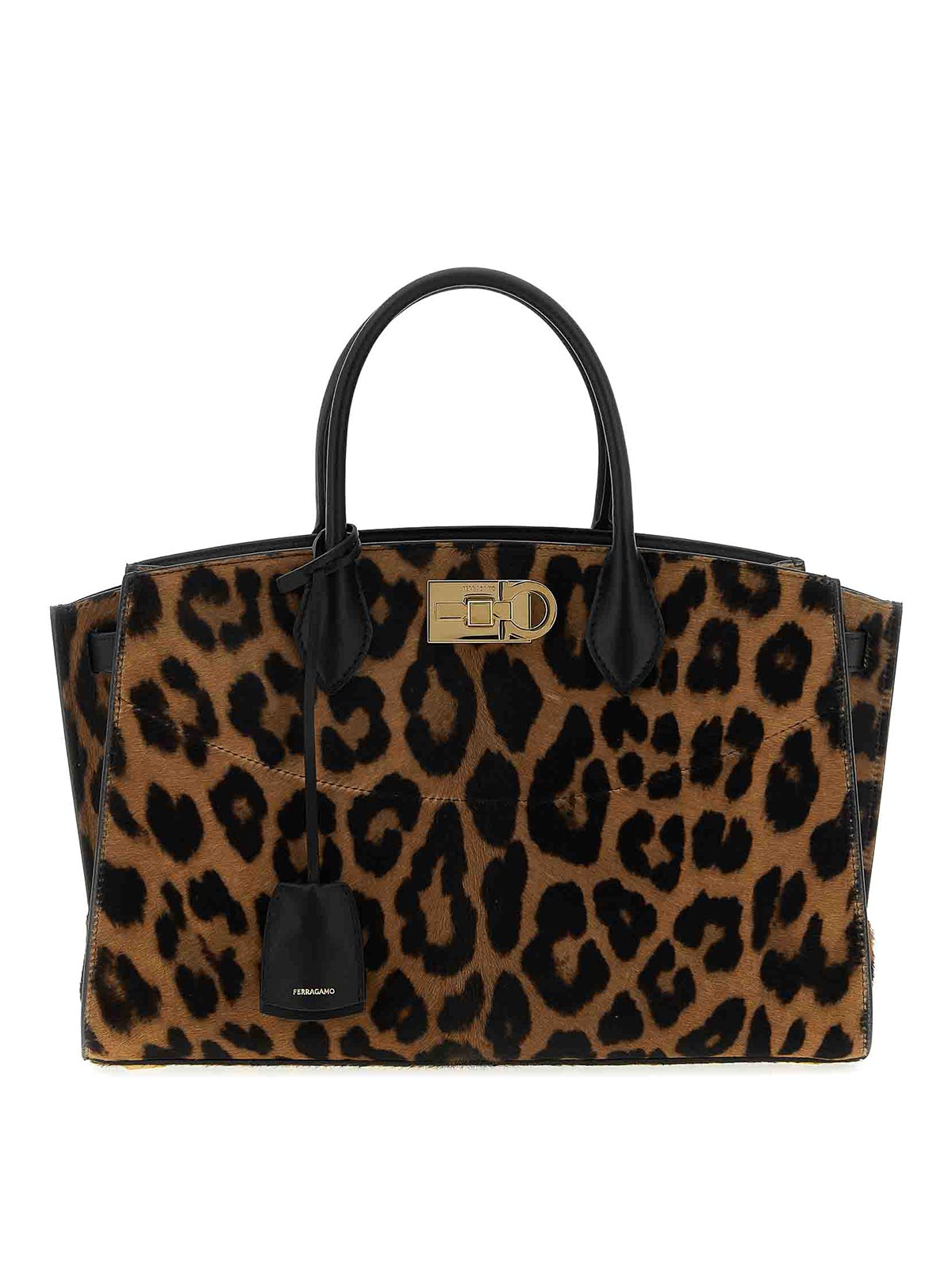 Ferragamo New  Studio Soft (l) Handbag In Brown