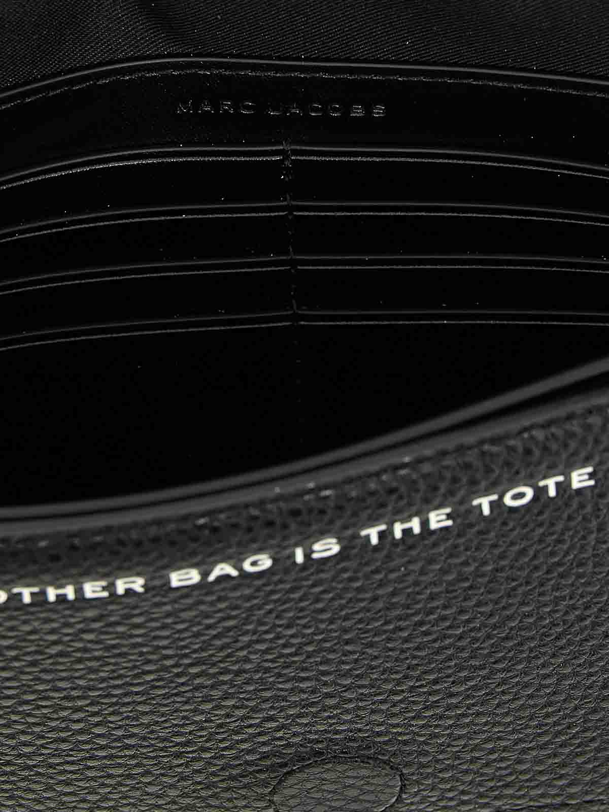 Marc Jacobs The Trompe Loeil Leather Mini Crossbody Bag In Black