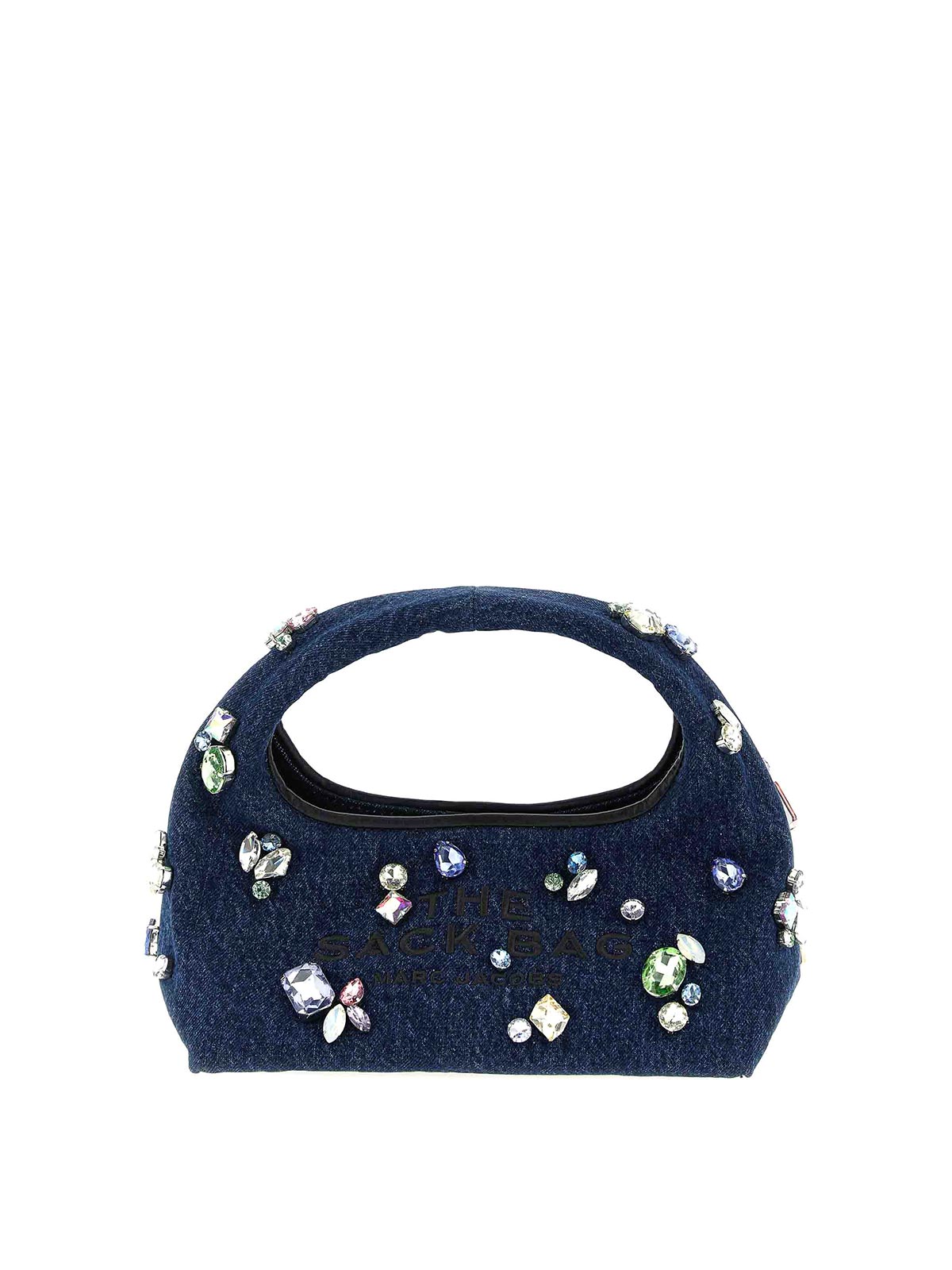 Marc Jacobs The Gem Denim Mini Sack Handbag In Blue
