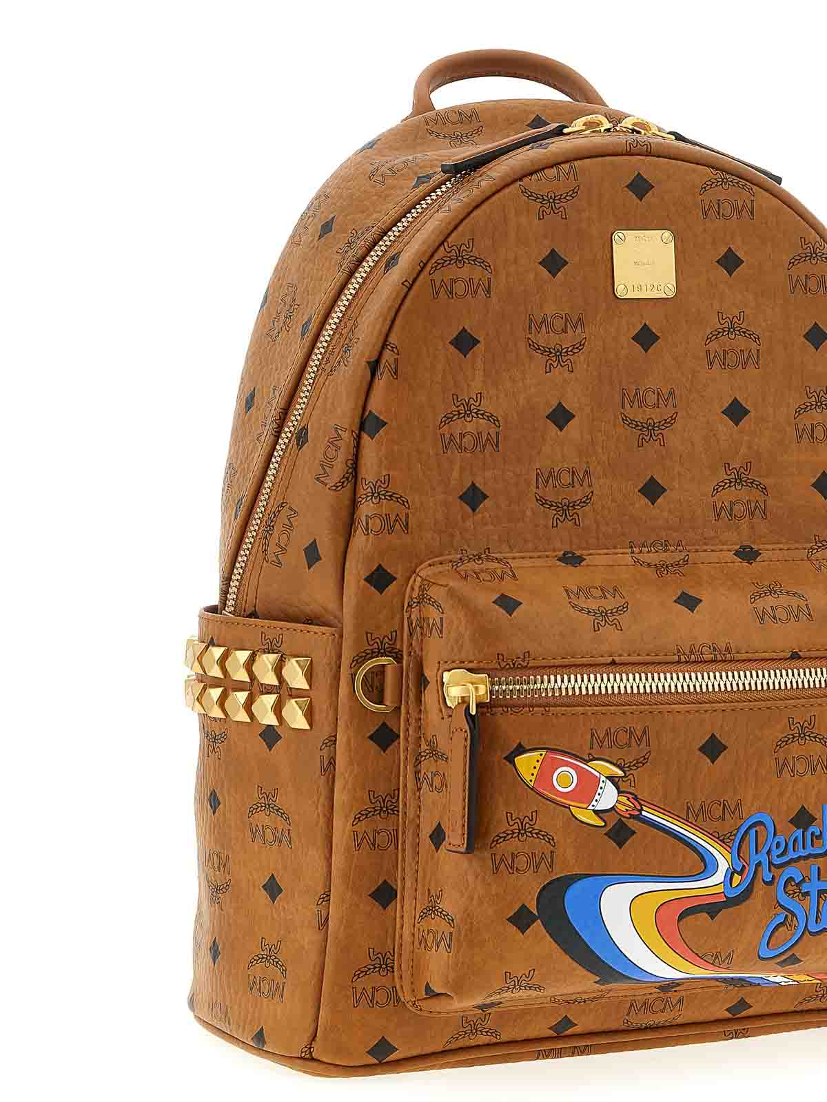 Mcm Small-medium Backpack In Brown