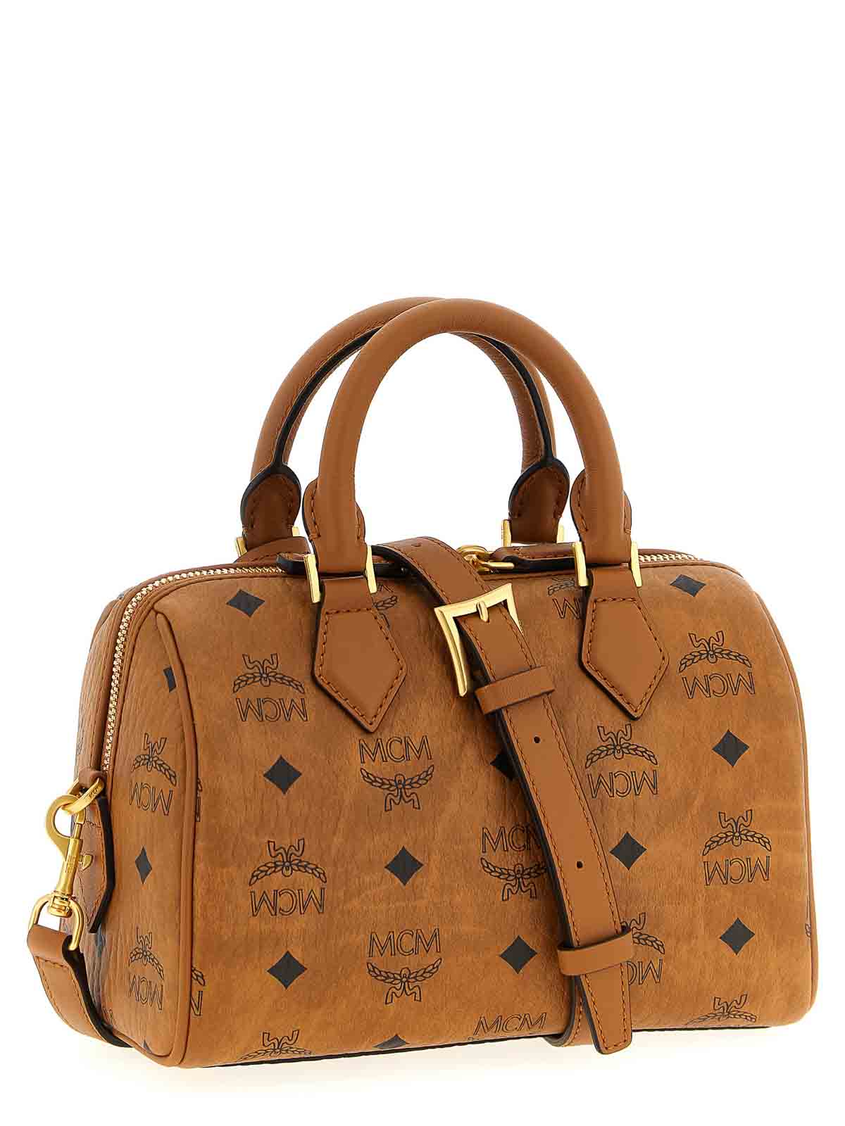 Mcm Ella Boston Top Case In Brown