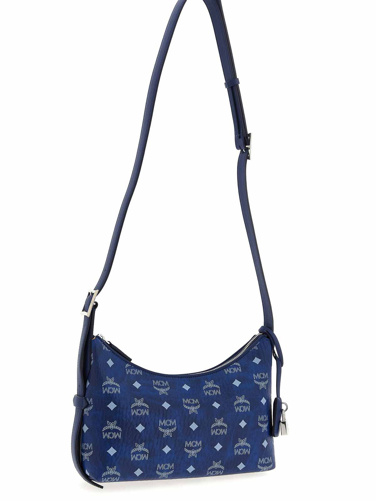 Mcm Small Shoulder Bag In Blue