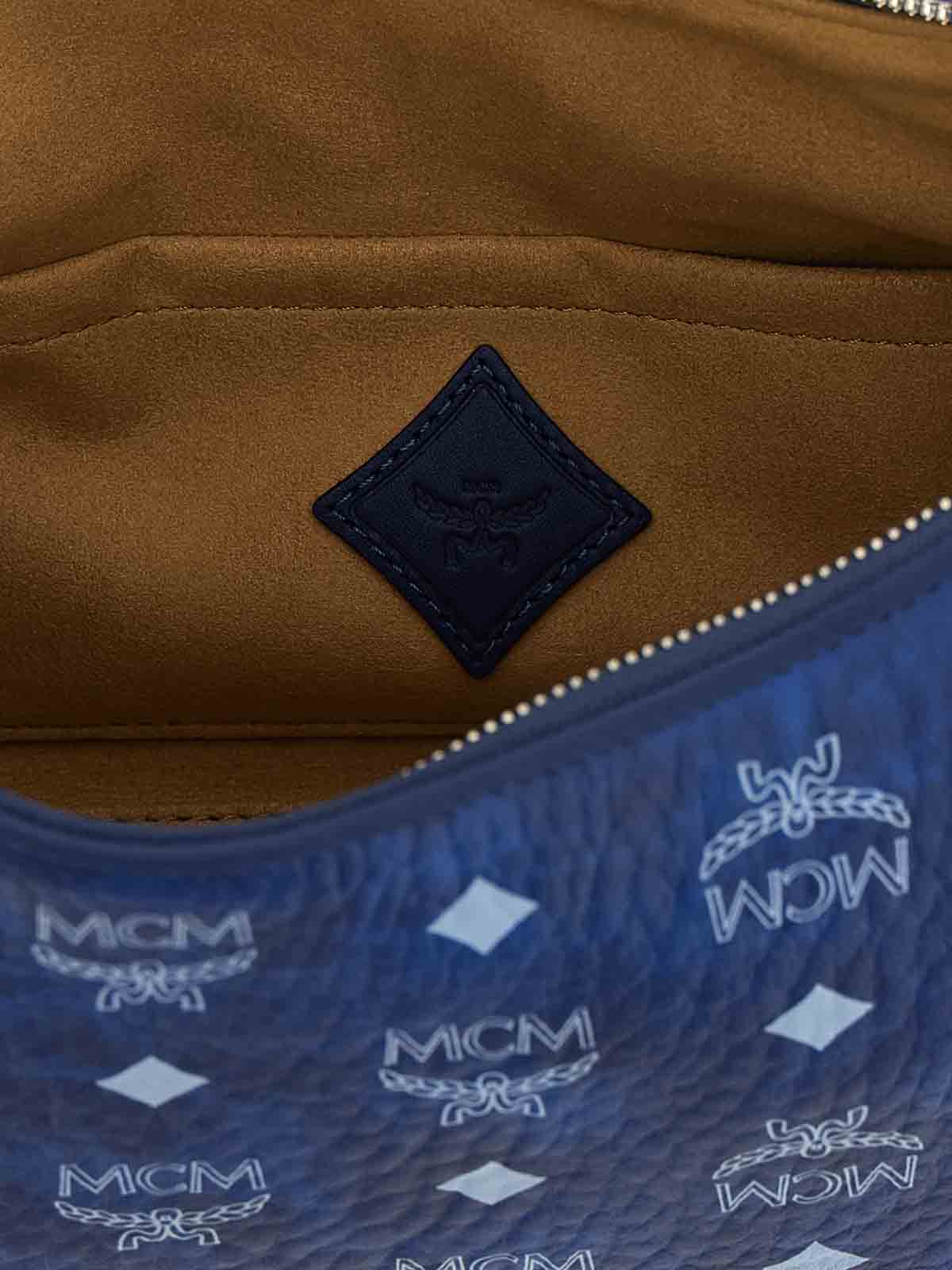 Mcm Small Shoulder Bag In Blue