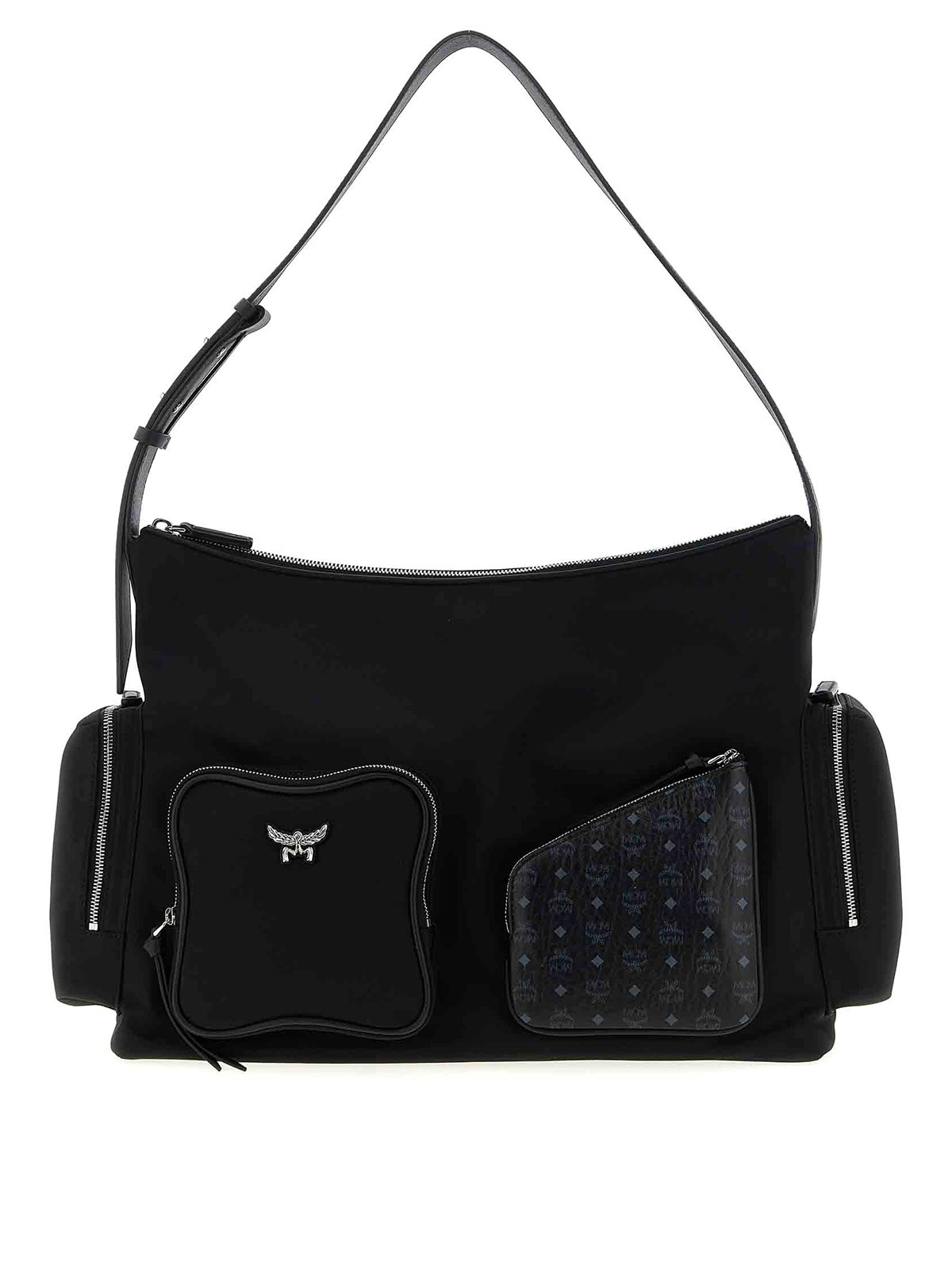 Mcm Aren Medium Shoulder Bag In Black