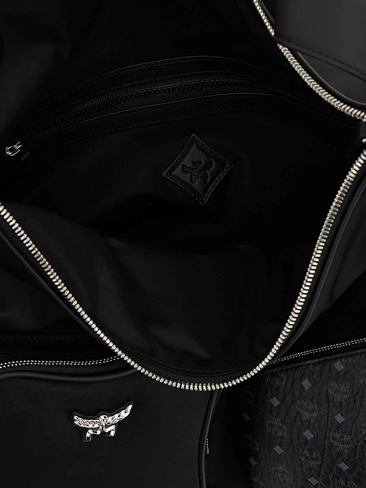 Mcm Aren Medium Shoulder Bag In Black