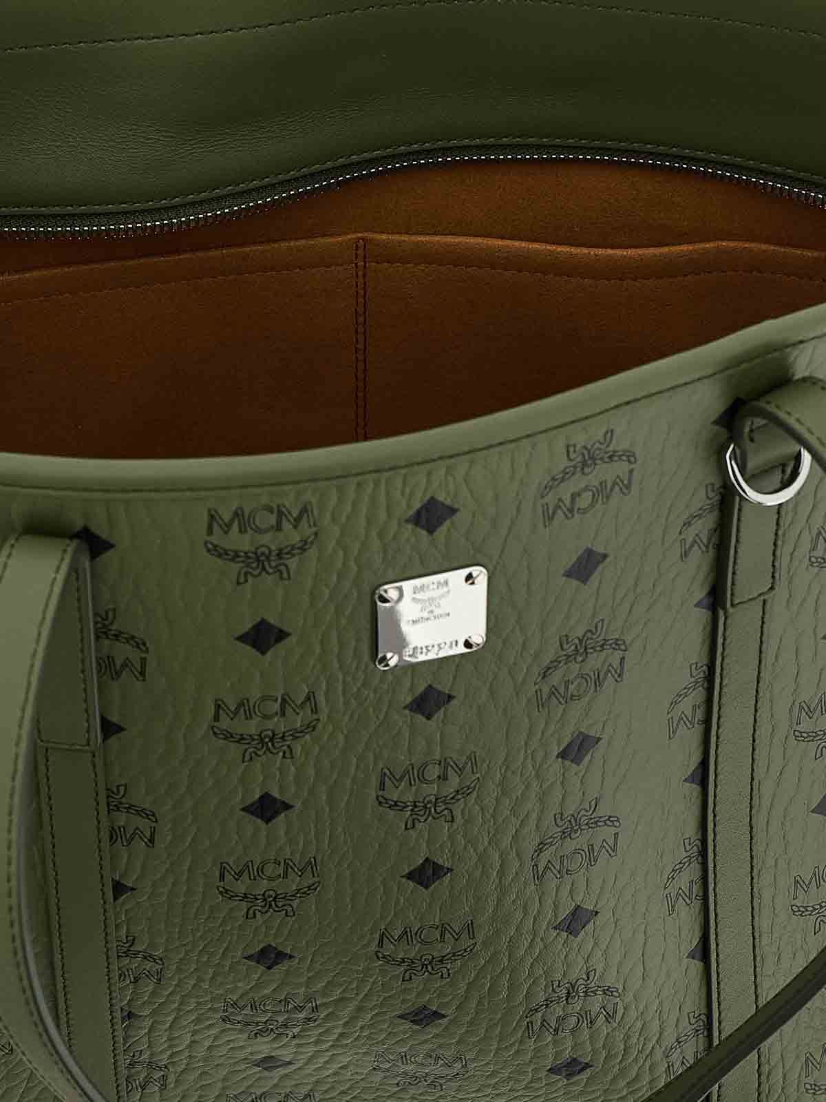Mcm Medium  Shopping Bag In Green