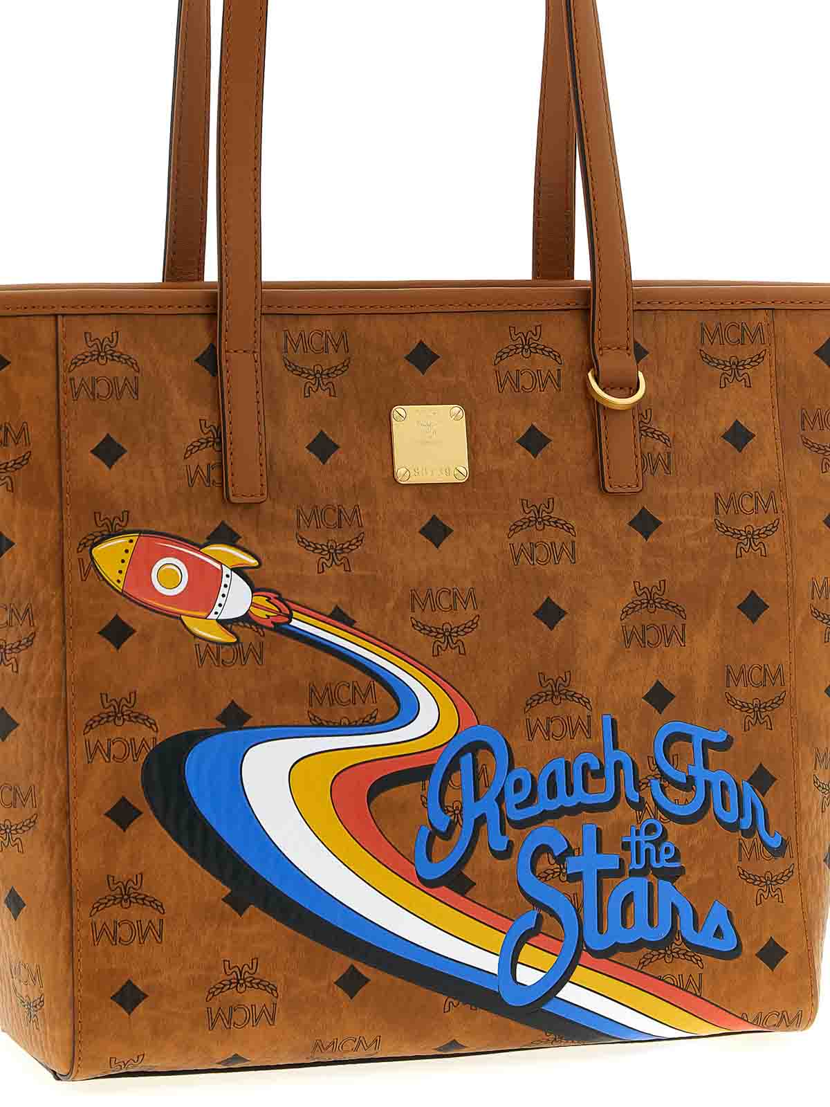 Mcm Small  Shopping Bag In Brown