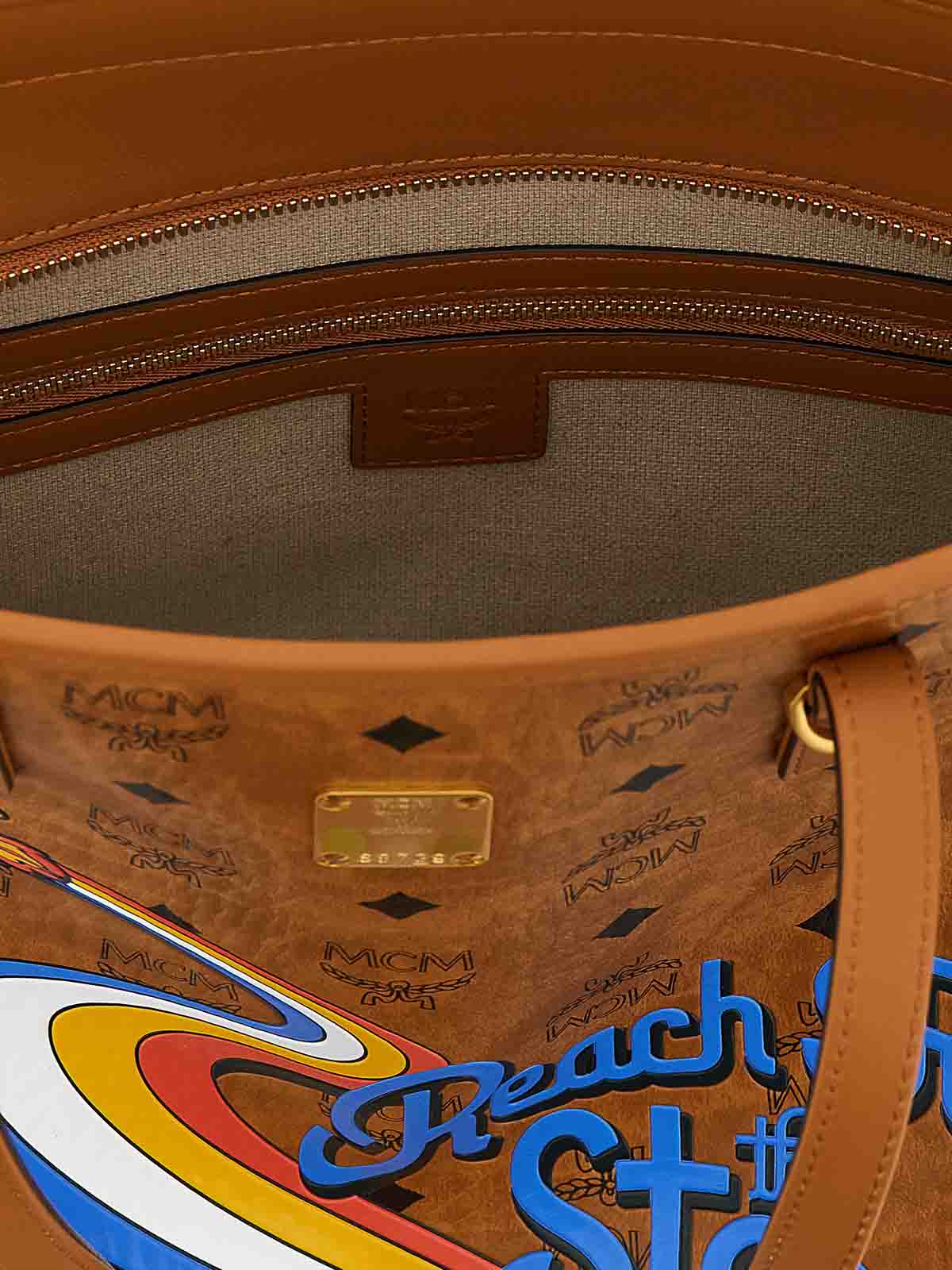 Mcm Small  Shopping Bag In Brown