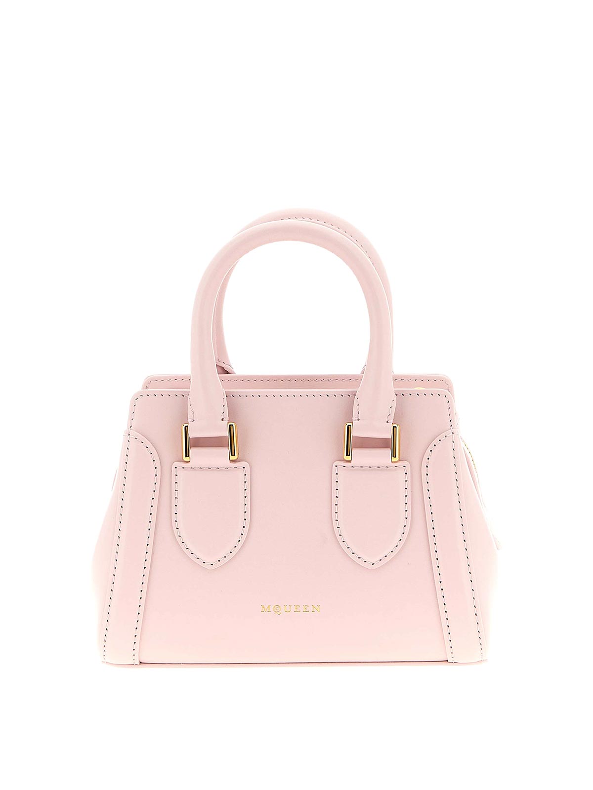 Alexander Mcqueen Birde Mini Handbag In Nude