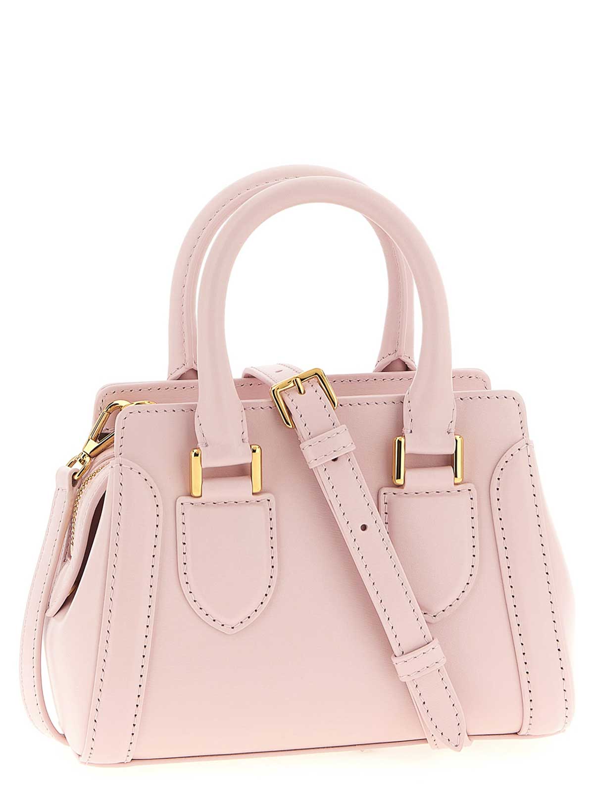 Alexander Mcqueen Birde Mini Handbag In Nude