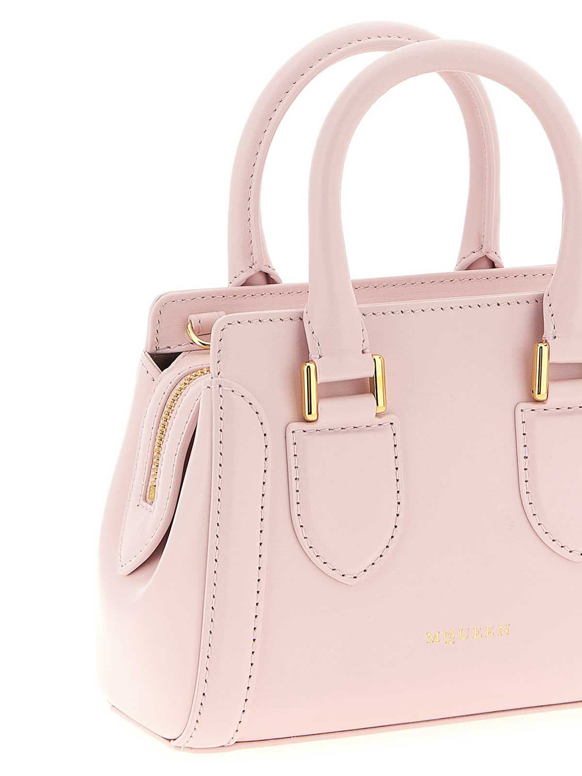 Alexander Mcqueen Birde Mini Handbag In Nude
