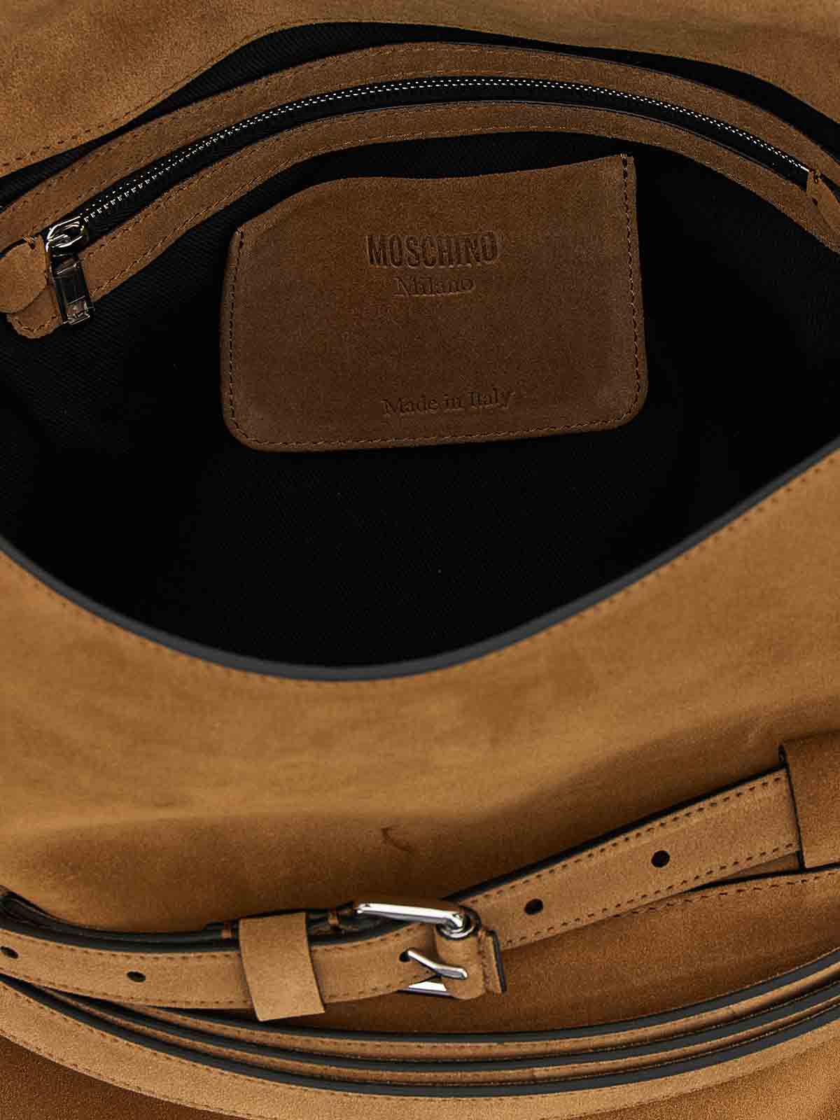 Moschino Tie Me Shoulder Bag In Brown