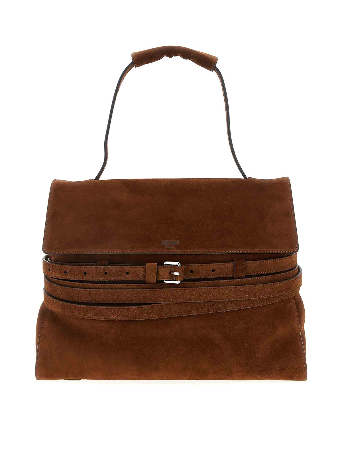 Moschino Versatile Shoulder Bag Adjustable Strap In Brown