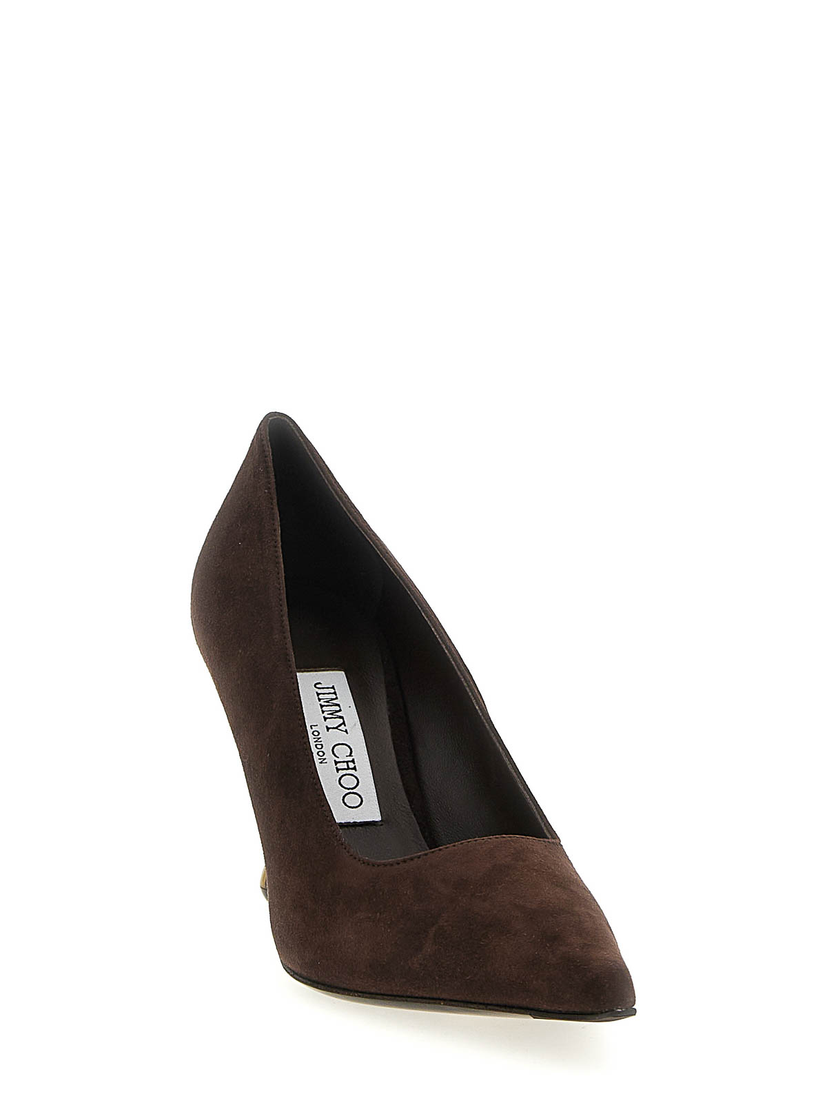 Jimmy Choo Ixia Pointed Toe Suede Pumps In Brown