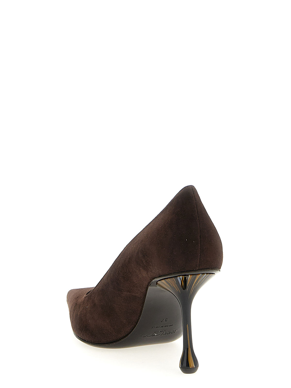 Jimmy Choo Ixia Pointed Toe Suede Pumps In Brown
