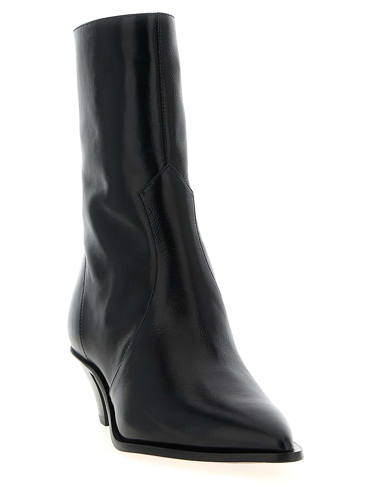 Aquazzura Ankle Boots With Block Heel And Pointed Toe In Black