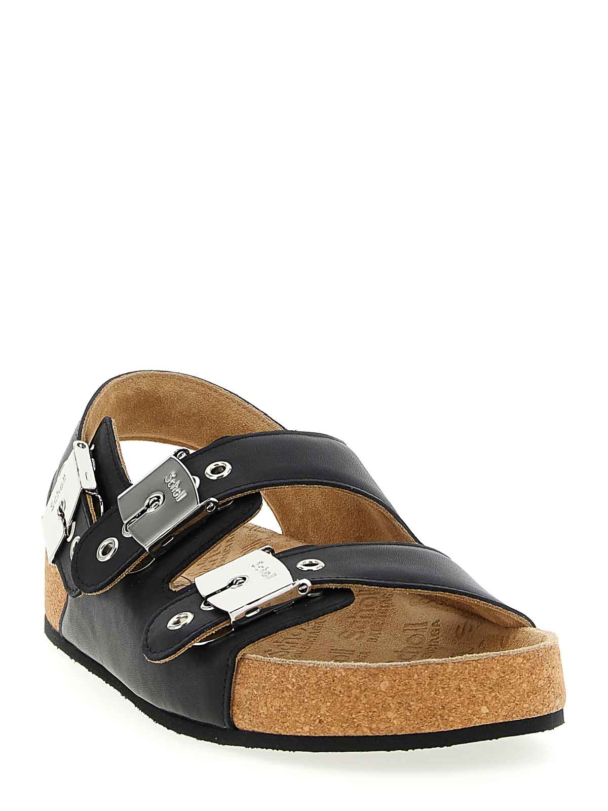 Balenciaga X Scholl Sandals In Black