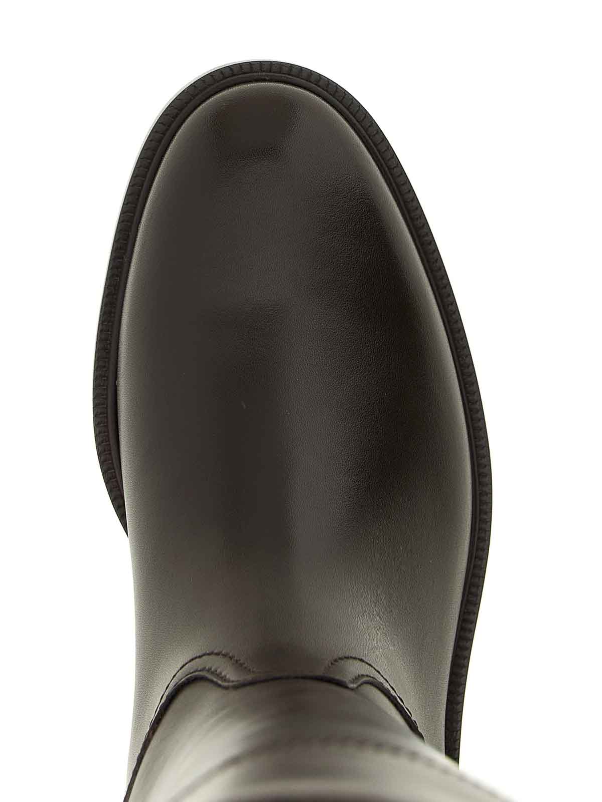 Brunello Cucinelli Leather Boots Monile In Brown