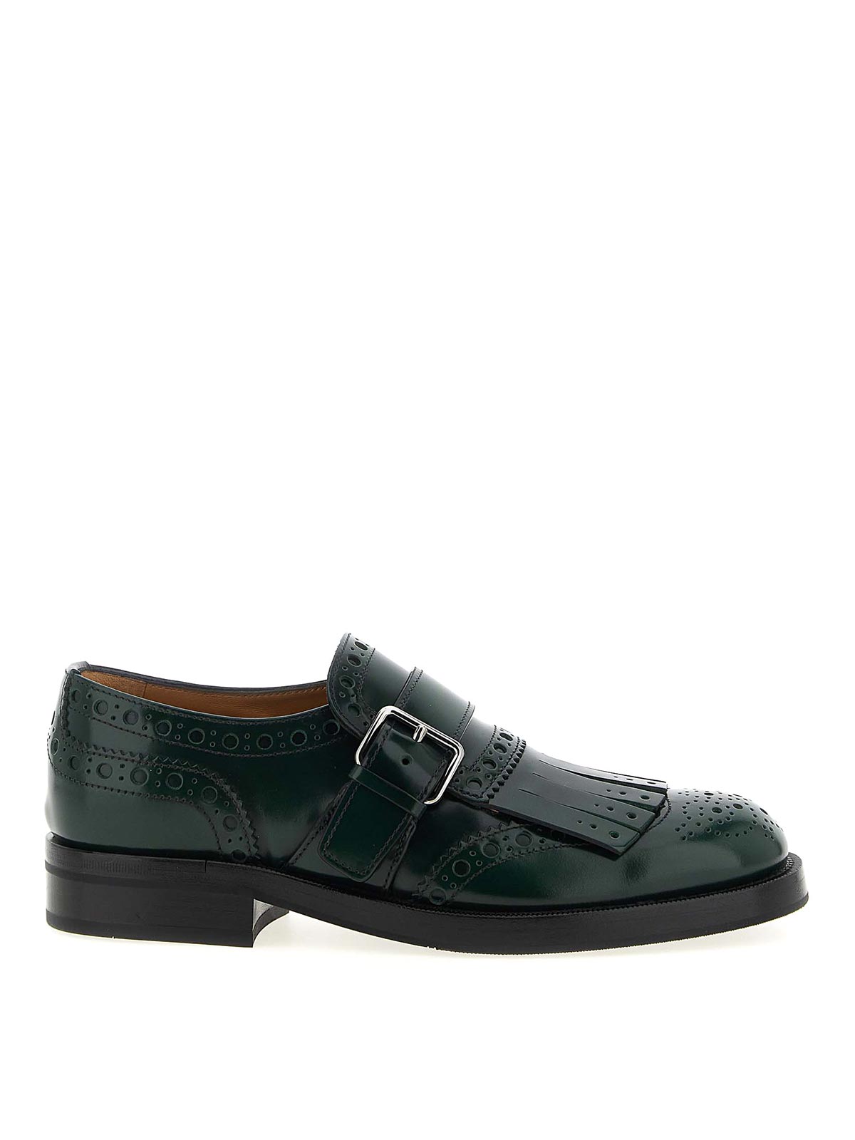 Church's Lace Up Shoes With Brogue And Fringe Detail In Green