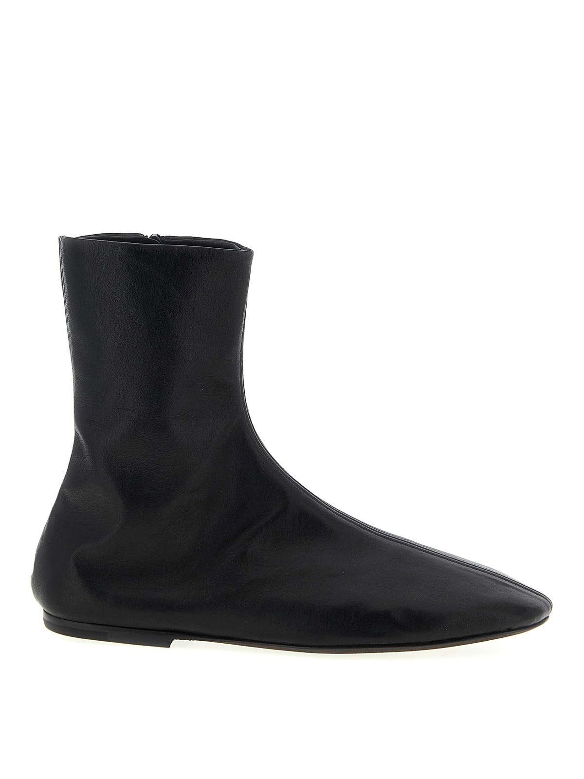 Dries Van Noten Leather Ankle Boots In Black