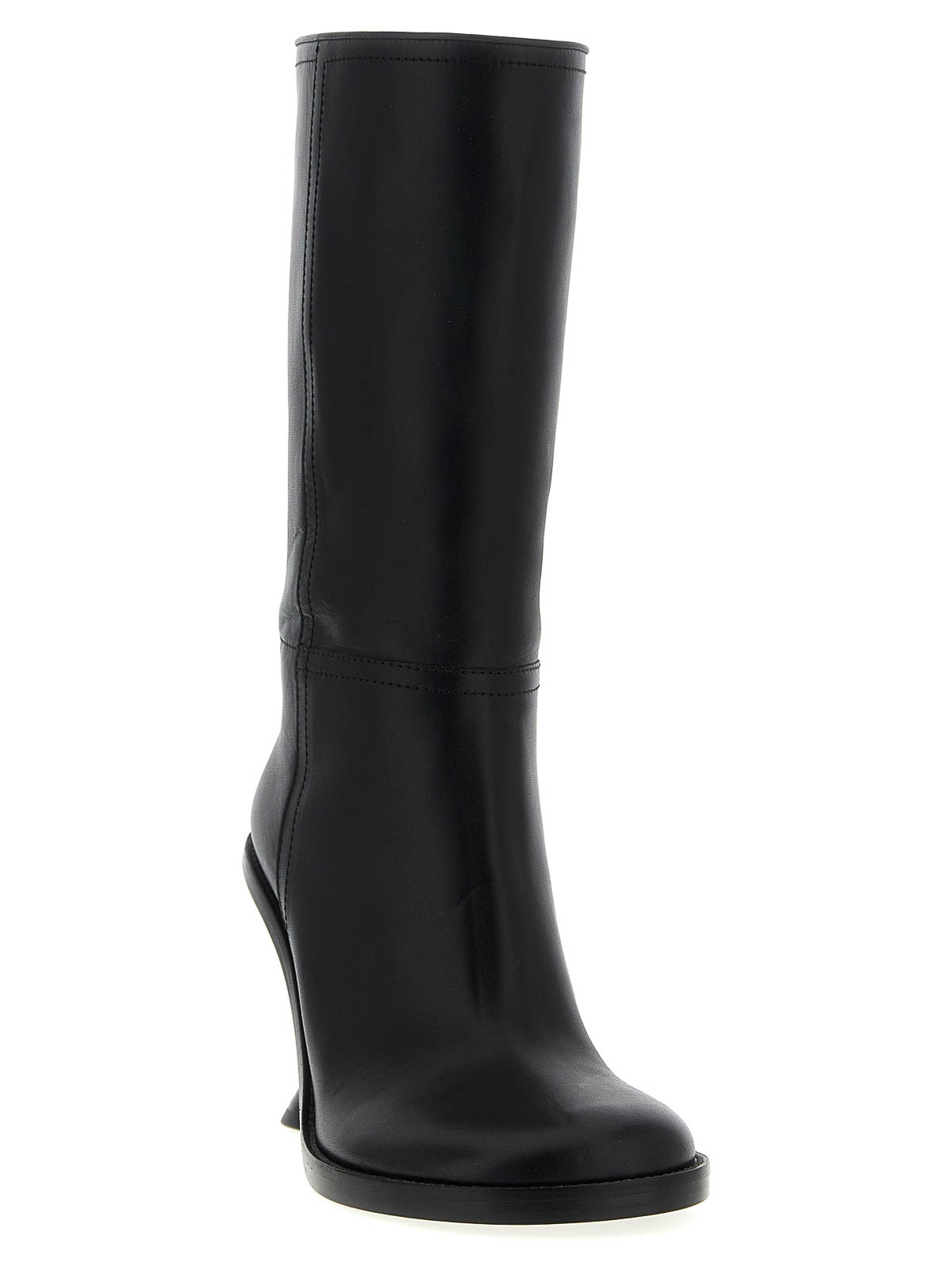 Dries Van Noten Curved Wedge Heel Boots Boots And Ankle Boots Black In Black