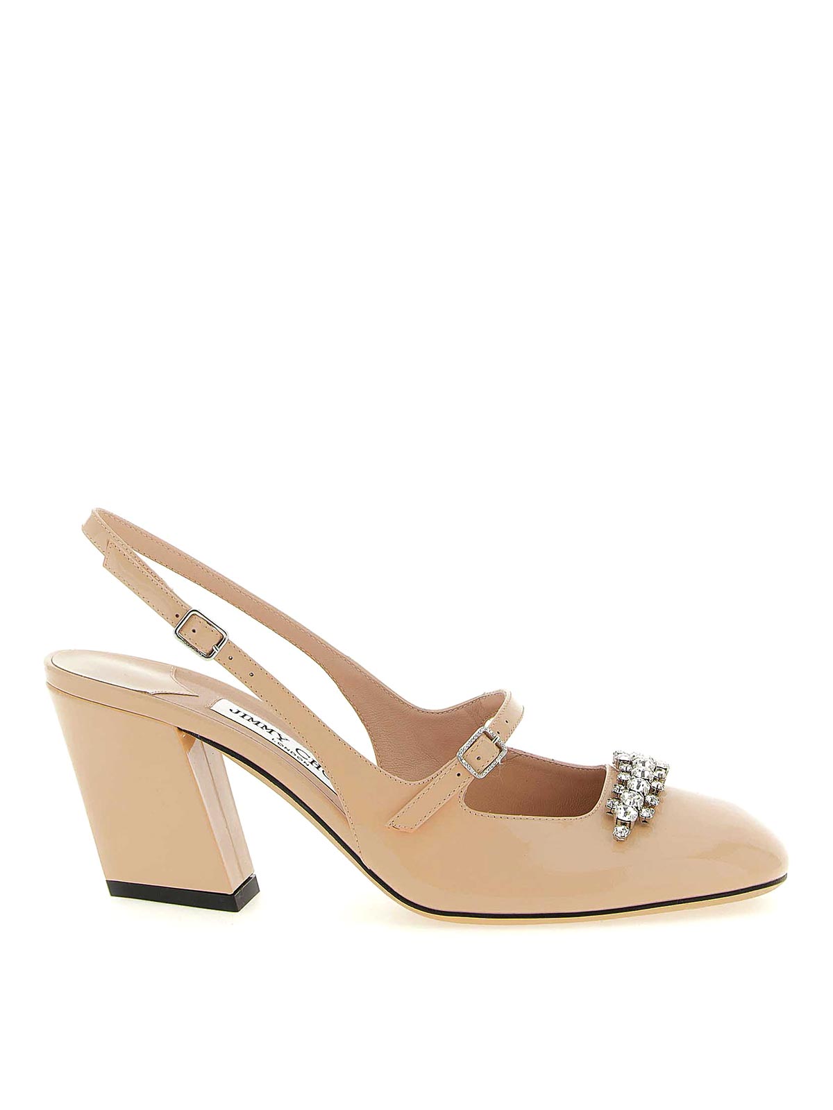 Jimmy Choo 70mm Belinda Crystal-embellished Slingback Pumps In Neutral