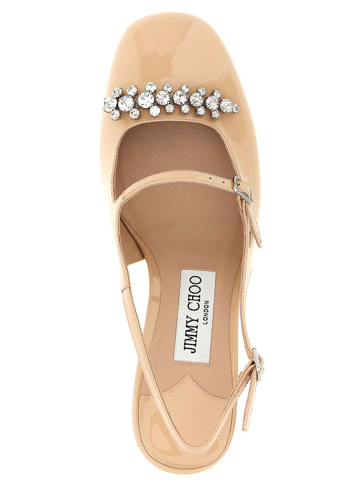 Jimmy Choo 70mm Belinda Crystal-embellished Slingback Pumps In Neutral