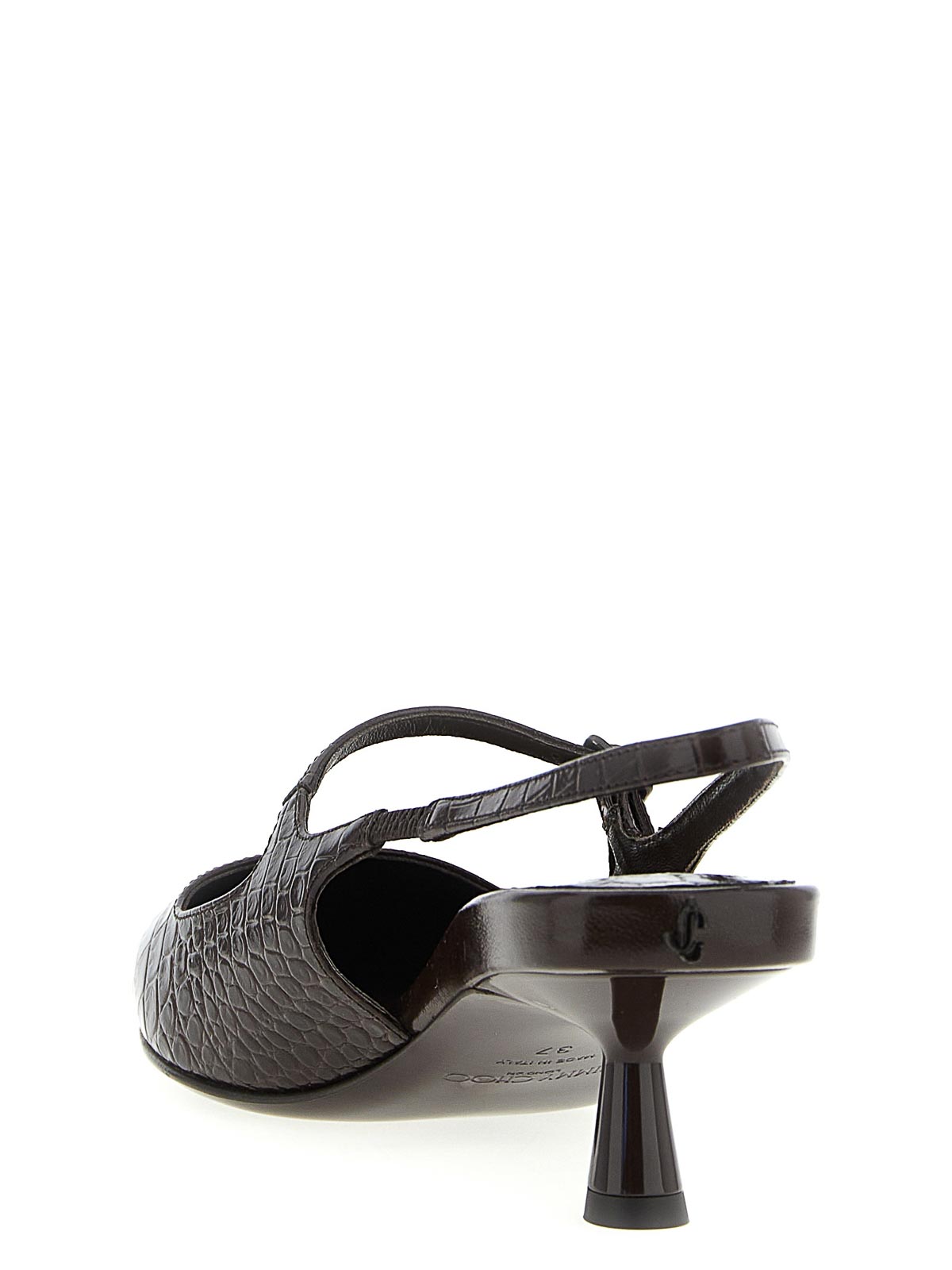 Jimmy Choo Didi 45 Croc-embossed Leather Slingback Pump In Brown