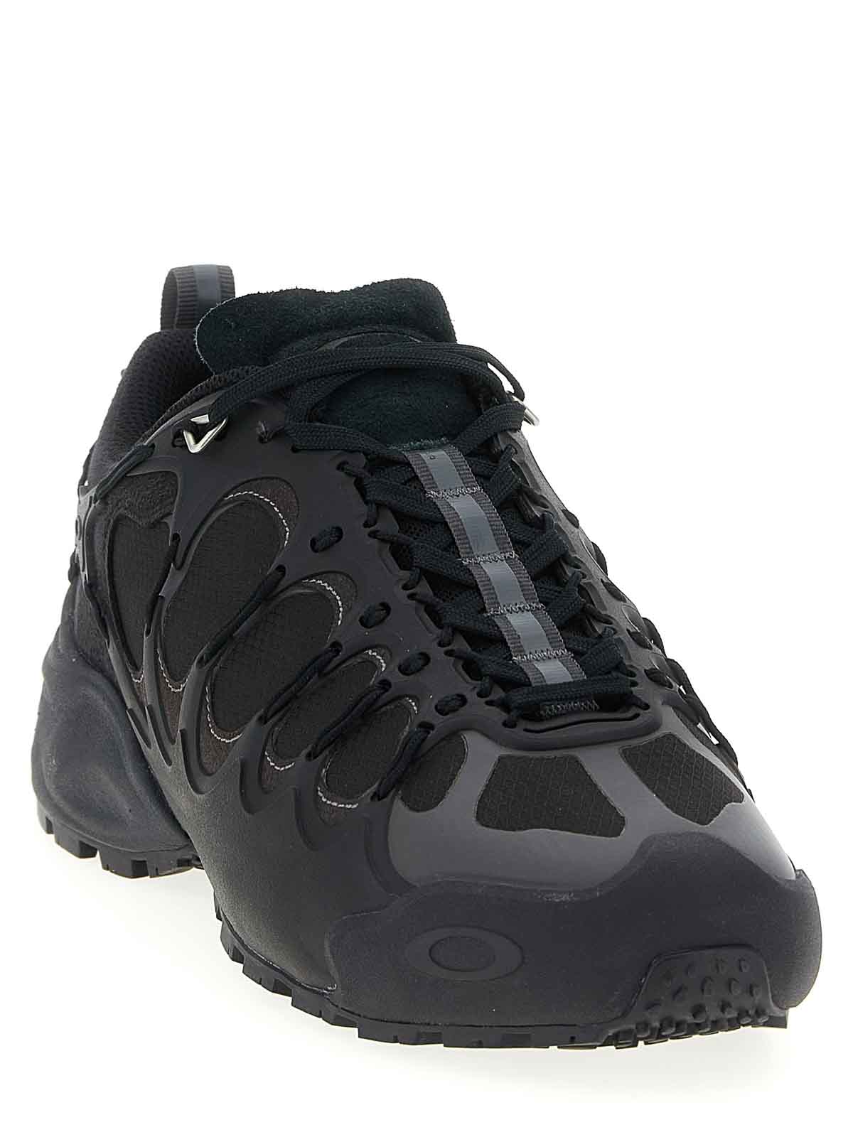 Junya Watanabe Technical Fabric Sneakers With Cage-like Overlay In Black
