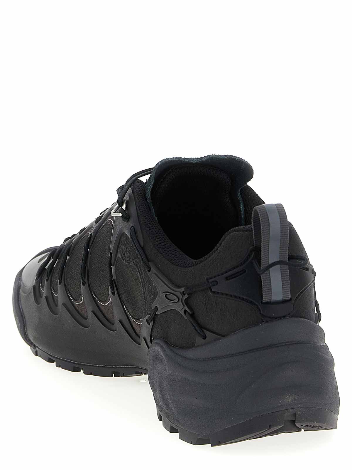 Junya Watanabe Technical Fabric Sneakers With Cage-like Overlay In Black