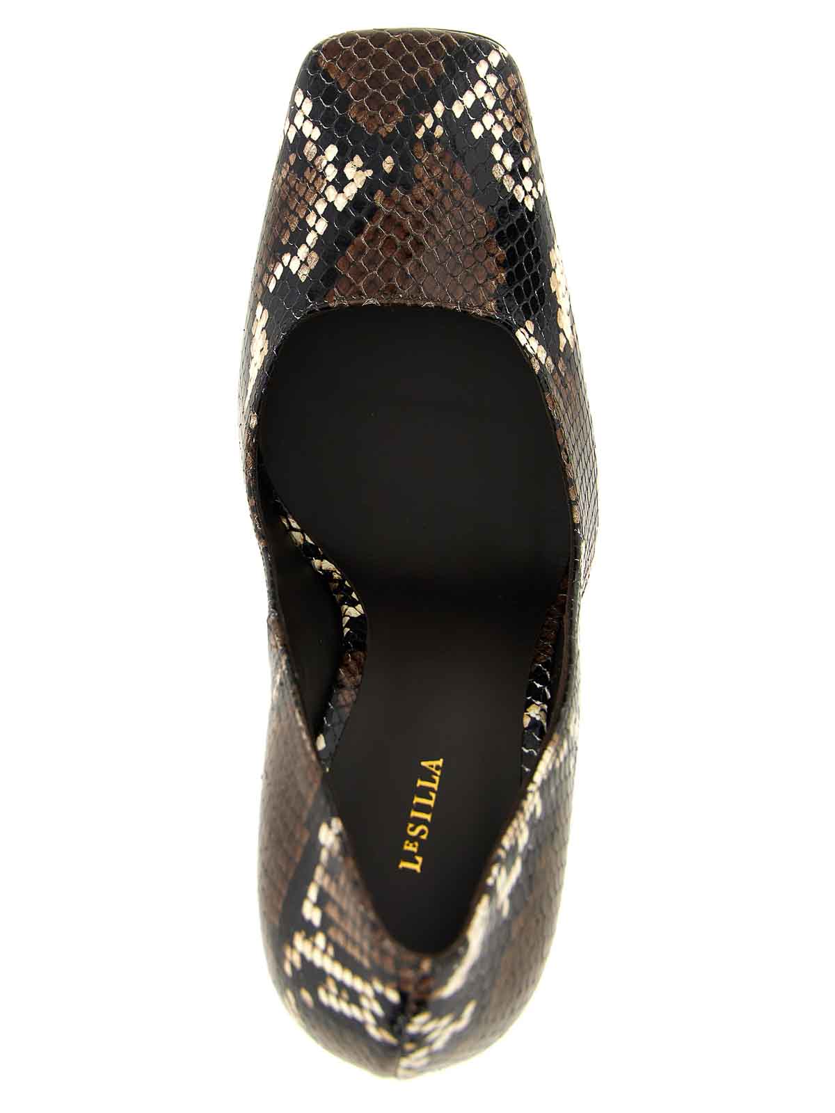 Le Silla 100mm Vittoria Python-print Pumps In Burgundy