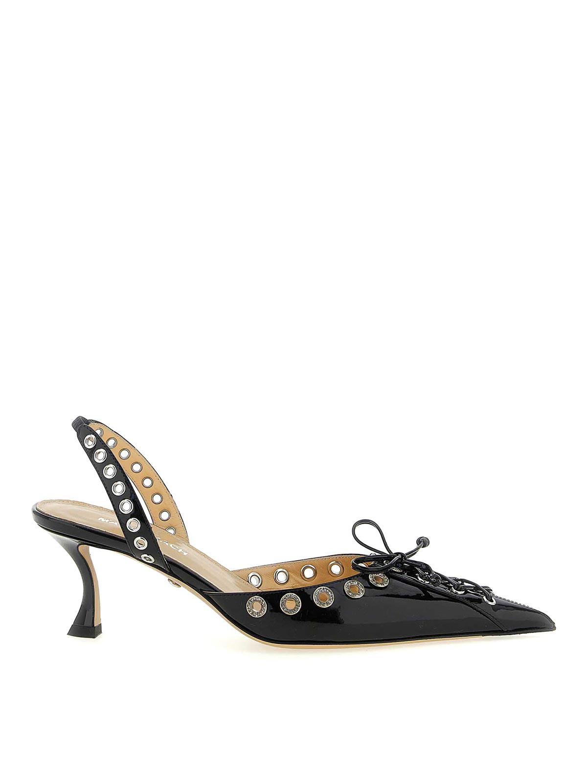 Mach&mach Crystalized Corset Slingback In Black