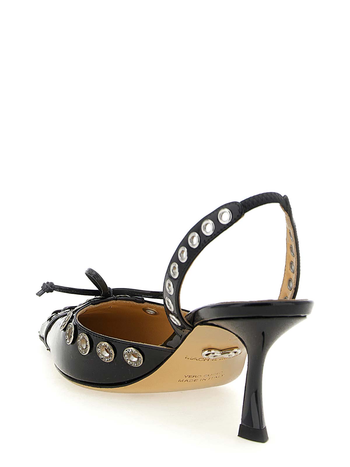Mach&mach Crystalized Corset Slingback In Black