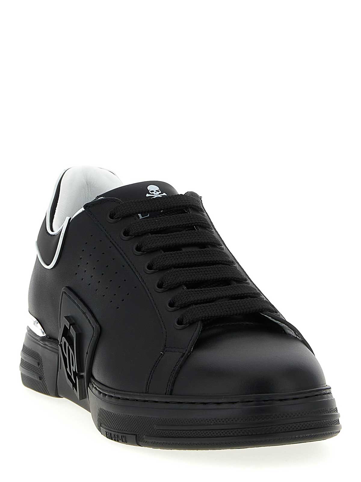 Philipp Plein Low Top Hexagon Sneakers In Black