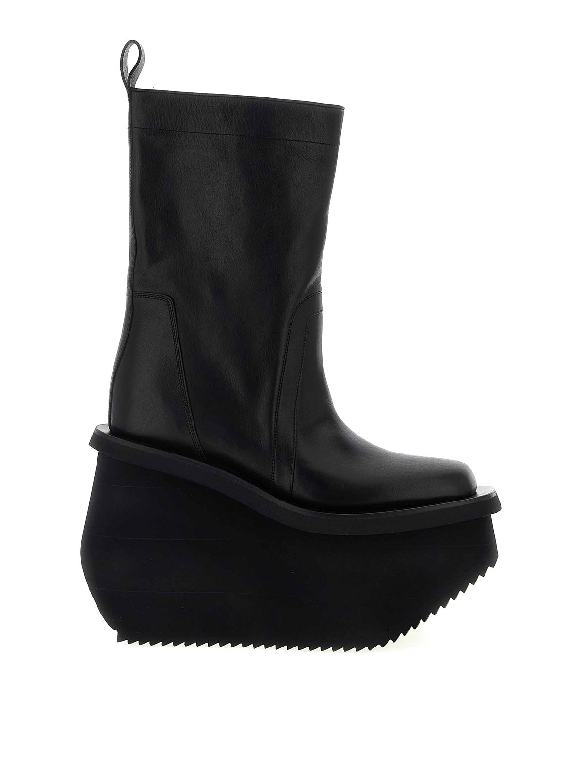 Rick Owens Factory Ankle Boots In Black