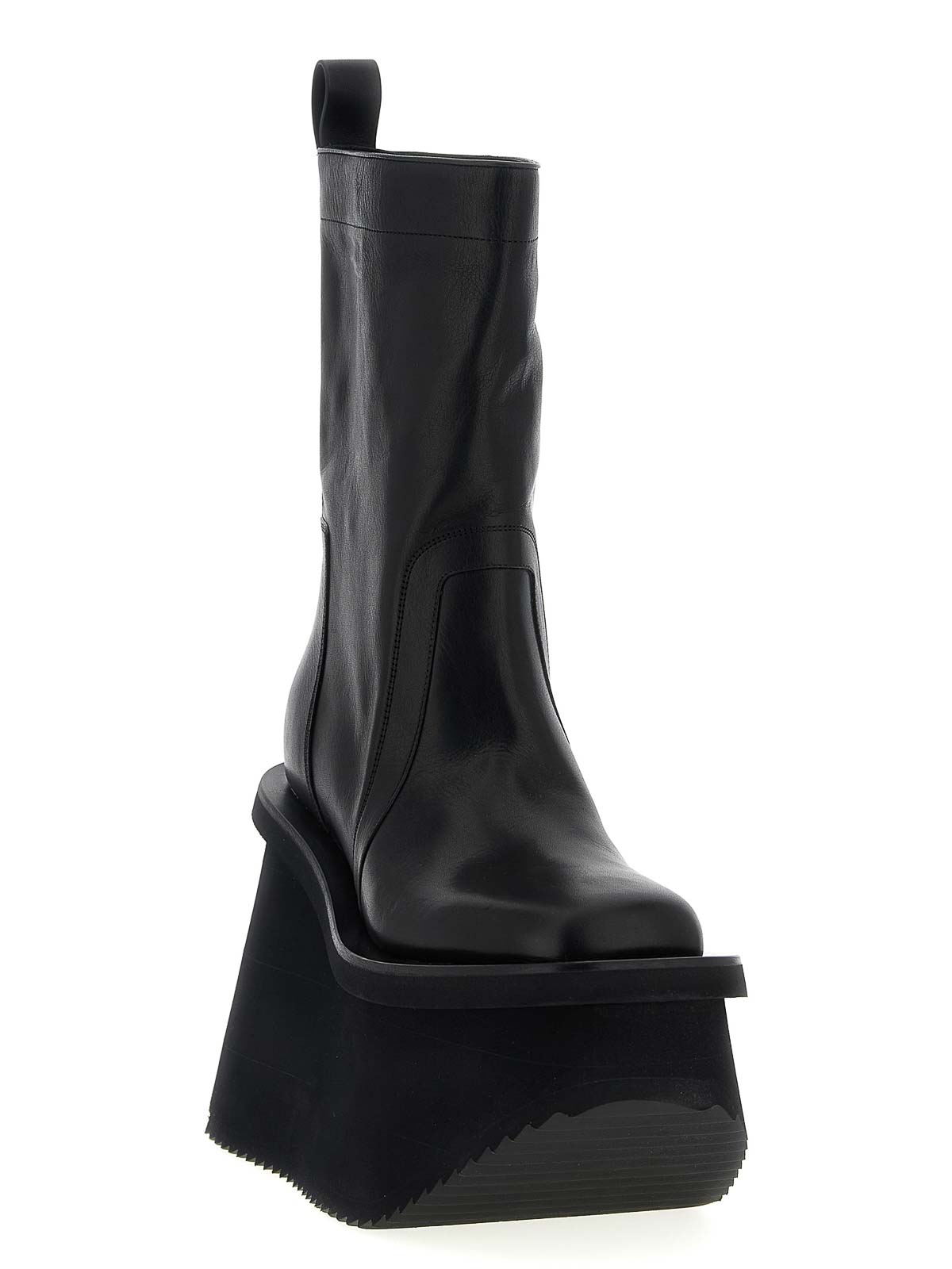 Rick Owens Factory Ankle Boots In Black