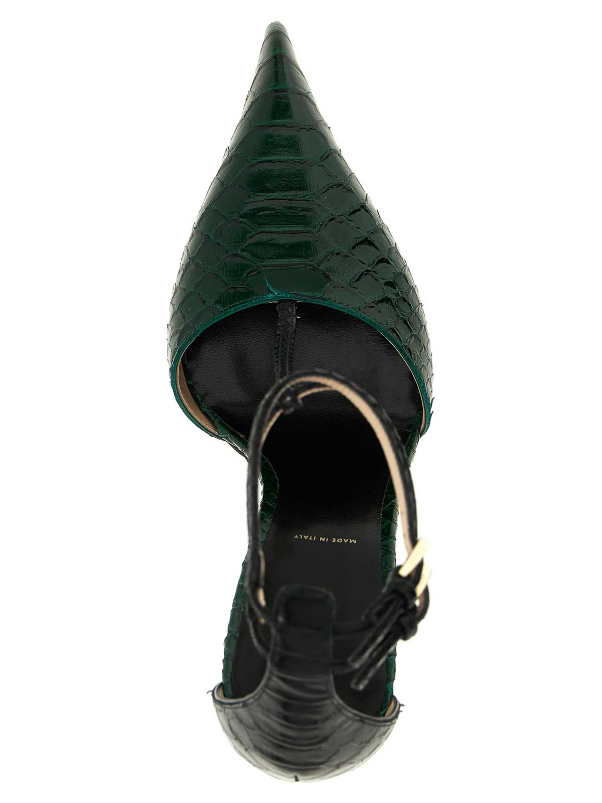 Tom Ford T-bar Ankle Strap Pointed Toe Pumps In Green